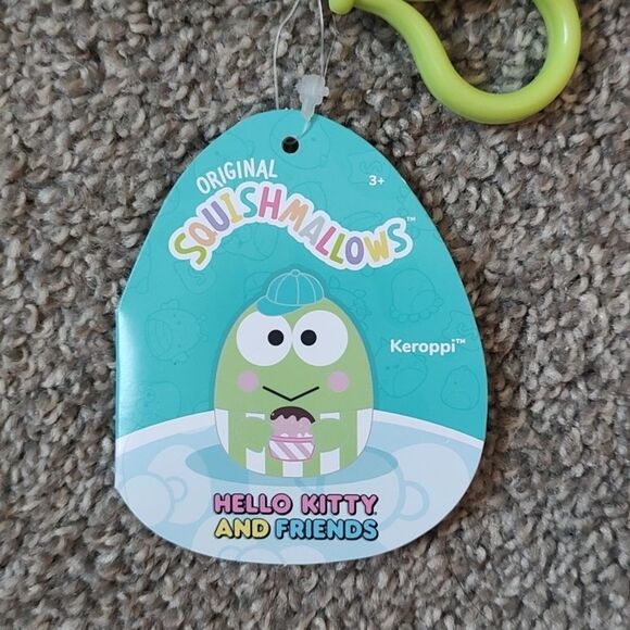 New With Tag Squishmallows Hello Kitty‎ And Friends Keroppi 3.5" Clip-on Plush - Picture 10 of 12